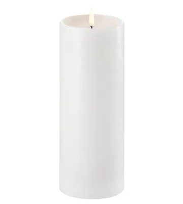 Produktbild von UYUNI Lighting LED Kerze PILLAR tiefer Docht 7,8 x 20 cm weiß