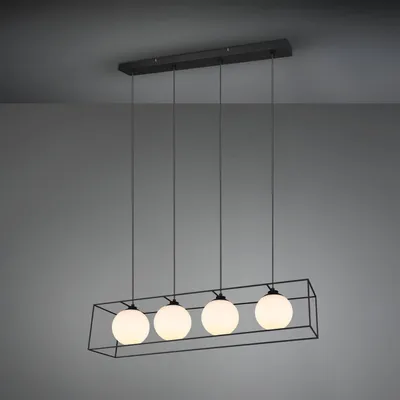 Produktbild von Reality Gabbia Pendelleuchte E14 4-fach Schwarz Matt