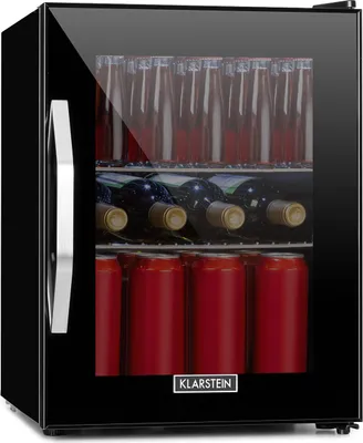 Obrázek produktu pro Klarstein Beersafe M Onyx, lednice, , C, LED, 2 police, skleněné dveře, černá