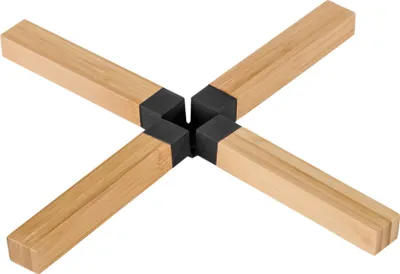 Produktbild von Topfuntersetzer Kreuz Bambus Schwarz