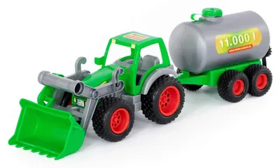 Obrázok produktu pre Traktor s čelným nakladačom a sudovým vozom od firmy wadertoys