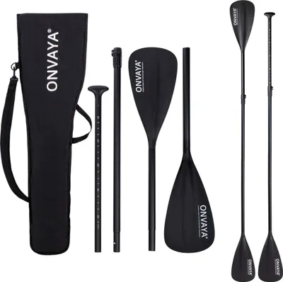 Produktbild von ONVAYA® SUP / Kajak Paddel | 2-in-1: Stechpaddel & Doppelpaddel | Für Stand-Up-Paddling, Kajak, Schlauchboot etc. | 3-teilig | Größe flexibel anpassbar