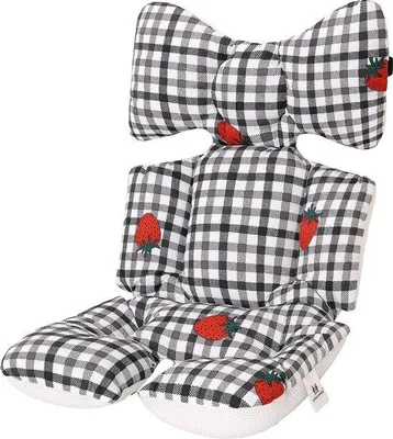 Produktbild von Famanu Sitzkissen für Kinderwagen - Atmungsaktiv, 100% Baumwolle, 38x60 cm
