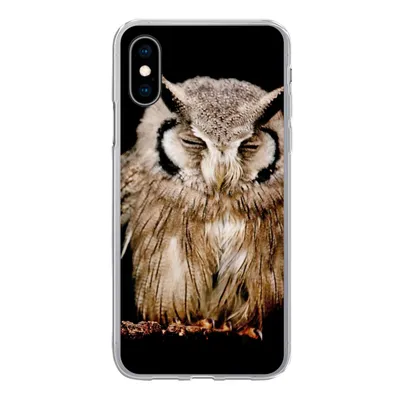 Produktbild von MuchoWow® Handyhülle Schutzhülle Hülle für iPhone X Eule - Vogel - Schwarz Silikon Softcase Handy Hülle - Handyhülle