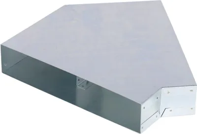 Produktbild von Flachkanal Bogen 45° mit Mittelsteg 250 x 50 mm