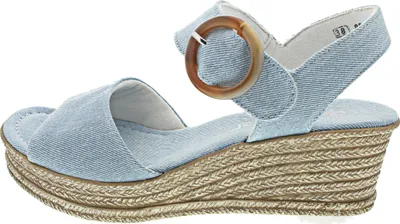 Produktbild von Rieker Damen-Sandalette Vegan Himmel-Blau, Farbe:blau, EU Größe:39
