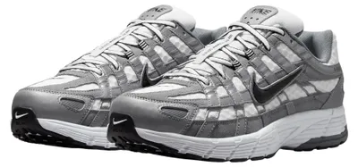 Produktbild von Nike P-6000 Damen Sneaker Grau Weiß mit Mesh-Overlays und leichter Foam-Zwischensohle