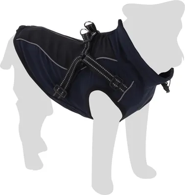 Image de Flamingo Manteau Dexter bleu foncé/noir, longueur du dos : 55 cm