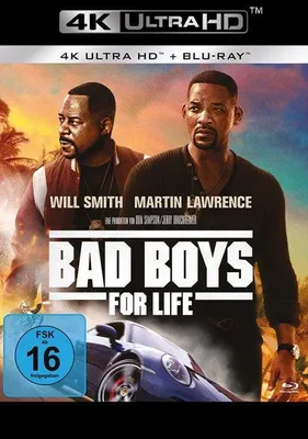 Produktbild von PLAION Bad Boys for Life (4K-UHD+Blu-ray), Film, Blu-ray, Deutsch, Englisch, Spanisch, Russisch, 124 min, Bad Boys for Life, Abenteuer