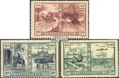 Produktbild von Briefmarken Tschechoslowakei 1949 Mi 572-574 (kompl.Ausg.) postfrisch Weltpostverein