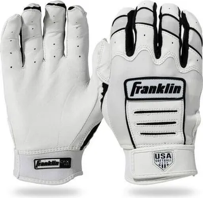 Produktbild von Franklin CFX FP Chrome Series Fastpitch Softball Women´s Batting Glove L White/Black Baseball/Softball Artikel