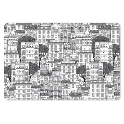 Produktbild von MuchoWow® Schreibtischunterlage Muster - Häuser - Städte 60x40 cm - XXL Mauspad - Großes Mauspad