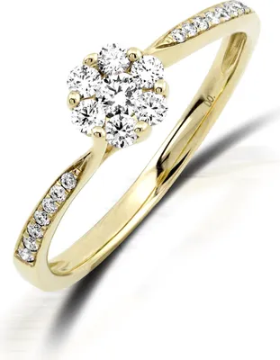 Produktbild von 750er Gold Verlobungsring 4er Krappen ca. 0,27 ct. Diamant Gr. 54 Solitär Antrag