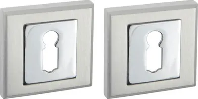 Produktbild von Eckiges Schlüsselschild Perlmutt/Chrom (CLARA)