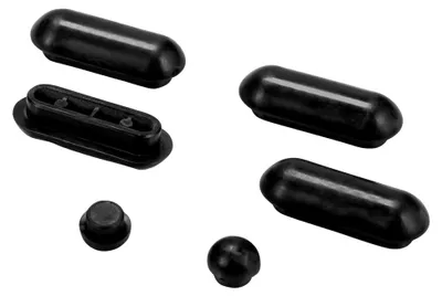 Imagen del producto de Juego de amortiguadores para asiento de inodoro Aedo - Color negro - Material: plástico / Amortiguador / Juego de piezas de repuesto / Accesorios /