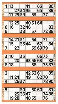 Imagen del producto de 750 cajas de cartones para el juego del bingo (color naranja)