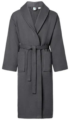 Produktbild von Ladeheid Herren Frottee Bademantel aus 100% Baumwolle Waffelpiqué LA40-226 (Graphite (D07), S)