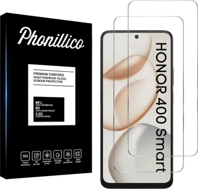 Produktbild von Hartglas für Honor 400 SMART [2 Stück] Displayschutzfolie Screen Protector Film Anti-Kratzer Glas Resistant Phonillico®