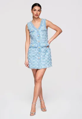 Produktbild von LARICA Cocktailkleid V-Ausschnitt tailliert Elegant Mini Kleid LA-OM-DLR305 blue L
