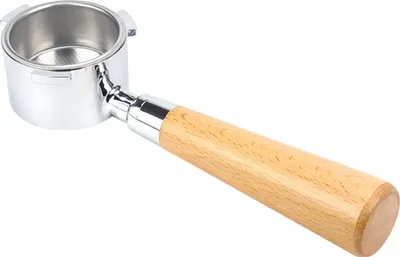 Produktbild von 51mm kávový portafiltr bez dna s filtračním košem a dřevěnou rukojetí Náhrada pro kávovar Delonghi EC680 EC685 Opakovaně použitelný filtr ze slitiny Příslušenství pro extrakci kávy