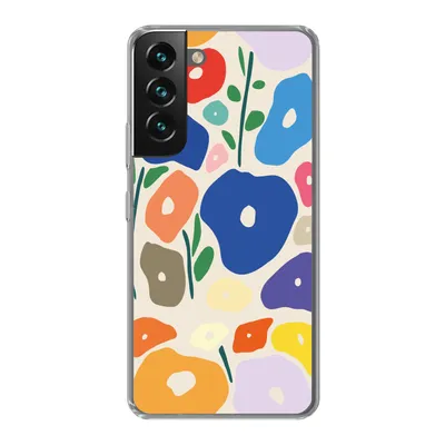 Produktbild von MuchoWow® Handyhülle Schutzhülle Hülle für Samsung Galaxy S22 Blume - Abstrakt - Blätter Silikon Softcase Handy Hülle - Mobiltelefonhülle