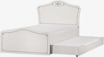Produktbild von Einzelbett Pearl 100 x 200 cm in Weiß mit Bettkasten
