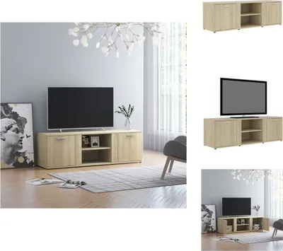 Produktbild von vidaXL TV-Schrank Sonoma-Eiche 120x34x37 cm Holzwerkstoff -  TV-Möbel