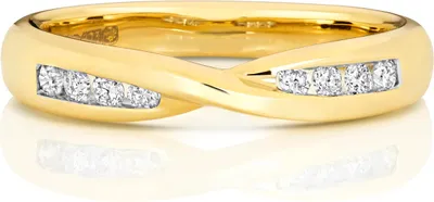 Produktbild von 18 Karat (750) Gold 3,6mm Slight Court Form Diamant Trauring/Ehering/Hochzeitsring Brillant-Schliff 0.16 Karat G - SI1, 58 (18.5); TRS3684818KYRSQ