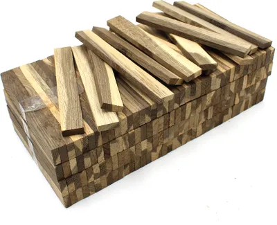 Produktbild von Holzleisten aus Räuchereiche Bastelklötzchen Klötzchen Holzleiste Bastelholz 22x8x160 10Stück