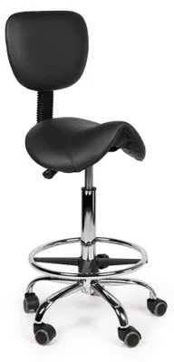 Produktbild von Ergonomischer Hockstuhl mit Rückenlehne – Schwarz