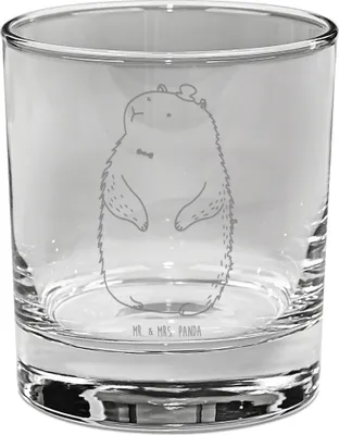 Produktbild von Mr. & Mrs. Panda Glas Murmeltier - Transparent - Geschenk, Tumbler, Trinkglas, Anstand, Respekt, Knigge, Gin, Freundlichkeit, Longdrinkglas, Fröhlichkeit, Gute Laune