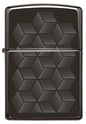 Produktbild von Zippo Sturmfeuerzeug - Geometrische Boxen - High Polish Black Finish, Schwarz -