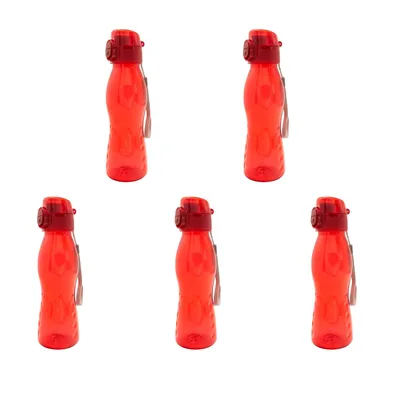 Produktbild von 5 Stück Steuber Klick Top Freizeit Trinkflaschen, 700ml rot