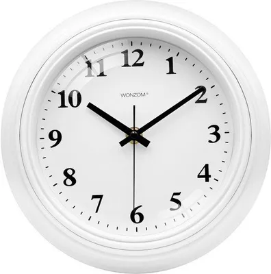 Obrázek produktu pro Malé křemenné nástěnné hodiny, 23 cm, bílé, do obývacího pokoje