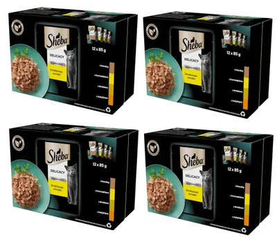 Zdjęcie produktu dla Sheba Delikatesse in Gelee Smaki Drobiowe 4 sztuki 12x85g