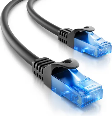 Produktbild von deleyCON 25m CAT.6 Ethernet Gigabit Lan Netzwerkkabel RJ45 CAT6 Kabel Patchkabel Kompatibel zu CAT.5 CAT.5e CAT.6a Cat.7 - Schwarz