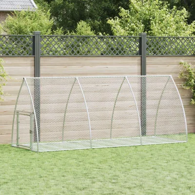 Obrázek produktu pro Králíkárna stříbrná pozinkovaná ocel 105 x 300 x 120 cm