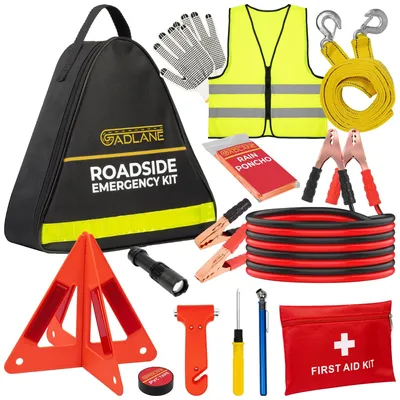Image de Solidchoice - Kit de premiers secours pour voitures, comprenant divers équipements d'urgence