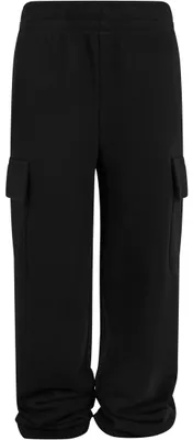 Zdjęcie produktu dla Spodnie dresowe typu baggy dla dziewcząt marki Urban Classics, wykonane z lekkiej tkaniny terry, kolor czarny, rozmiar 146/152