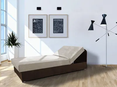 Produktbild von Bett Betten Holz Leder 80x200cm Polster Ehe Design Leder Hotel Boxspring Möbel