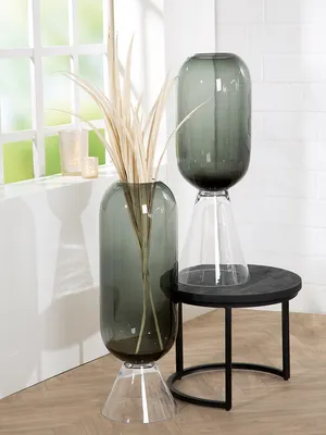 Produktbild von Gilde Bodenvase, "Luxo", Glas, schwarz, VE 1, H. 80 cm, D. 27 cm 27597