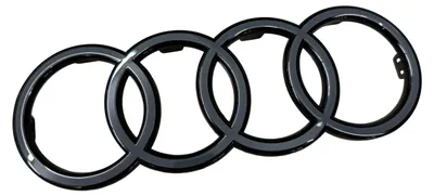 Original Audi Black Edition Ringe Logo Schwarz KÜHLERGRILL für A3 S3 8Y Facelift – Produktansicht