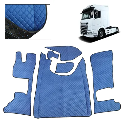 Produktbild von LKW LUX Fußmatten Für DAF XG XG+  Blau Automatisch Tunnelabdeckung Blau