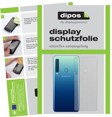 Produktbild von 2x Schutzfolie für Samsung Galaxy A9 (2018) Rückseite matt Displayschutzfolie