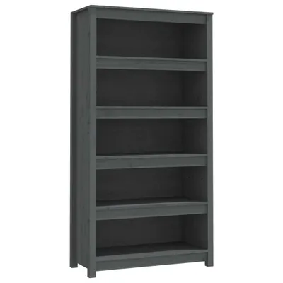 Produktbild von vidaXL Bücherregal Grau 80x35x154 cm Massivholz Kiefer