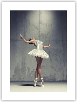 Produktbild von Poster - Poster ohne Rahmen - Ballerina Weiß Wand - 30x40 cm - Wand Bild - Wanddeko - Wandbilder - Kunstposter - Wandposter - Bilder - Kunstdruck - Wanddekoration - Wandbild - P2XPA30x40-4344