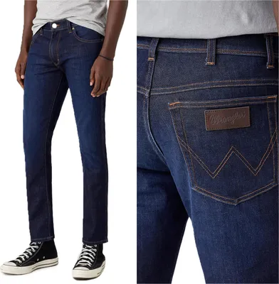 Produktbild von WRANGLER, Herren Jeanshosen, Slim fit, TEXAS SLIM, W34 L32, Blau, Jeans, baggyjeans, buggy