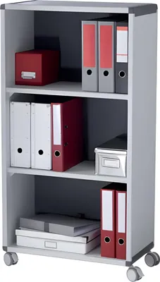 Produktbild von Paperflow Mobile Aktenordnerregale 3 Fächer grau/anthrazit