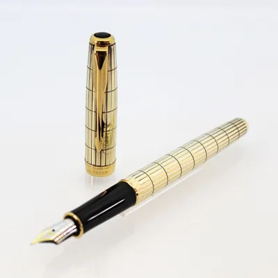 Produktbild von Parker IM, Sand, Grau, Kartuschenfüllsystem, Messing, Lack, Rundspitze, Medium