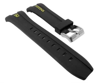 Produktbild von Festina Ersatzband Uhrenarmband Kautschuk Band Schwarz / Gelb für F6716/3 F6716 F6715